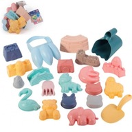 Zestaw do Piasku w Wiaderku foremki na plaże 21 elementów