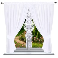 FIRANA GOTOWA ŁAPACZ SNÓW PANEL FILC BIAŁA DO SALONU GŁADKA 300X150 CM