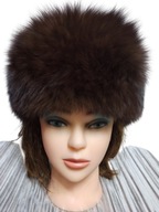 CZAPKA z naturalnego futra lisa brązowego 52/54