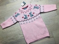 Primark sweterek z króliczkami zimowy 3-6 miesięcy
