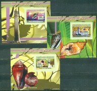 LATARNIE. MUSZLE. REP. GUINEE. Mi Bl.x3 B małe**2007r