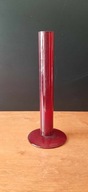 Czerwony wazon / wazonik a'la probówka | vintage