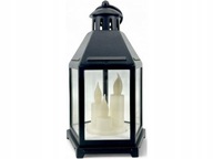 LAMPION DEKORACYJNY CZARNY LED + BATERIE GRATIS
