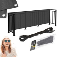 OSŁONA MATA MARKIZA NA BALKON OGRODOWA BALKONOWA NA OGRODZENIE NA PŁOT