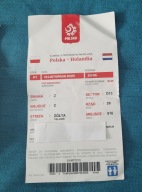 Bilet Polska - Holandia trzy zgięcia , małe dziecko