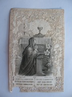 ŻAL ZA GRZECHY PRZED KOMUNIĄ przedwojenny ŚW.OBRAZEK KORONKA