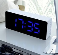 Cyfrowy budzik z wyświetlaczem LED do sypialni na baterie