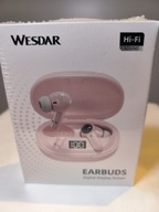 Wesdar TWS662 RÓŻOWE słuchawki TWS Bluetooth 5.3 USB-C