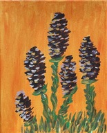 Obraz „Kwiaty na pomarańczowym tle” | 34. Finał WOŚP Białystok