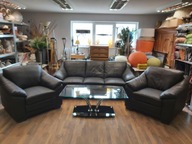 Zestaw MARKOWY skórzany 3+2 fotele / LUXFORM