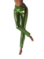 Ubranka dla lalki - Zielone legginsy z lamy !!!