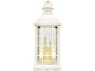 LAMPION ŚWIECZNIK OZDOBNY BIAŁY TYPU ANGIELSKIEGO LED + BATERIE GRATIS