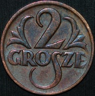 2 grosze 1927 - piękny egzemplarz