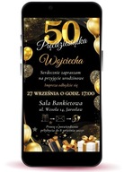 E-ZAPROSZENIE ELEKTRONICZNE PERSONALIZOWANE NA URODZINY 30, 40, 50, 60, 70