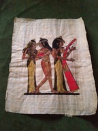 Ręcznie malowany egipski obraz - prawdziwy papirus