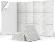 TONOR Płyty Ścienne, 18 szt., Wysoka Gęstość, Jasnoszare, Dźwiękochłonne