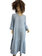 PART TWO 100% len sukienka swobodna lniana z kieszeniami falbany 38/40