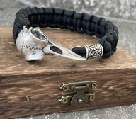 Bransoletka rockowa rock metal KRUK głowa kruka B060