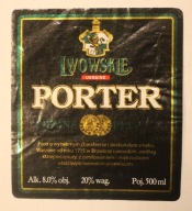 ETYKIETA - BROWAR LWOWSKI - LWÓW - LWOWSKIE - UKRAINE PORTER CIEMNE PIWO