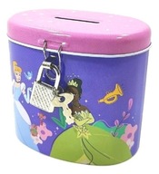 DISNEY KSIĘŻNICZKI Skarbonka Metalowa Zamykana na Kłódkę