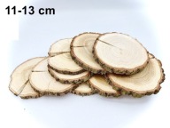 Krążki drewniane dębowe plastry drewna plasterki DĄB 11-13/1cm suchy x10