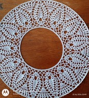 Serwetka .szydełkowa ok 40 cm - bielutka