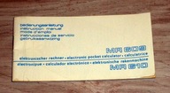 Kalkulator MR 609 / 610 - instrukcja obsługi.