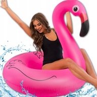DMUCHANY FLAMING KOŁO DO PŁYWANIA 120CM RÓŻOWY NAD WODĘ BASEN PONTON