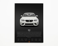 PLAKAT BMW M2 F87 IDEALNY NA PREZENT OBRAZ NA ŚCIANE A3