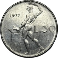 WŁOCHY - 50 LIRE - 1977