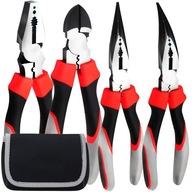 ZESTAW 4x KOMBINERKI SZCZYPCE OBCINACZKI BOCZNE KLESZCZE SZCZYPIEC ETUI