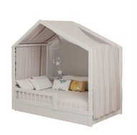 Baldachim do łóżka HOTUT 350cmx135cm 1-częściowy beżowy DARMOWA DOSTAWA