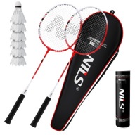 Pokrowiec, zestaw lotek, zestaw rakiet Nils NRZ205 i NBL6206