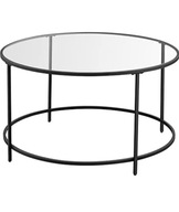 Stolik okrągły Vasagle L 84x 84x45cm czarny