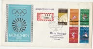 Olimpiada Monachium1972 - FDC NRF z obiegu pocztowego