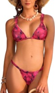 Damskie bikini dwuczęściowe trójkątne wiązane push-up Rozmiar S