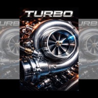 Plakat Motoryzacyjny TURBO FORCE A4 (21 x 29,7 cm)