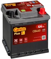 AKUMULATOR CENTRA PLUS CB440 44AH 400A PRAWY+ KOSTKA FIAT dowóz montaż
