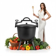 KOCIOŁEK ŻELIWNY MYŚLIWSKI 10L WĘGIERSKI TRÓJNÓG NA OGNISKO GRILLA DO ZUPY