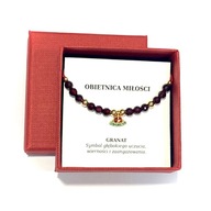 Bransoletka kamienie naturalne Granat Walentynki