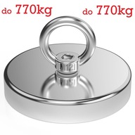 Silny Magnes Neodymowy Wędkarski, Siła Ciągnąca do 770 kg Silny Wytrzymały