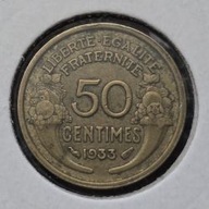 *FRANCJA [0123]*50 centymów 50 CENTIMES 1933 Trzecia Republika, Marianna