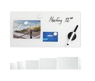 Relaxdays Tablica magnetyczna ze szkła 20x40 cm magnesy, marker