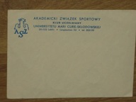 AZS Klub Uczelniany UMCS LUBLIN Koperta z PRL