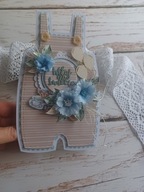 Kartka z okazji narodzin dziecka w formie spodenek