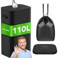 SKŁADANY KOSZ NA BUTELKI PLASTIKOWE ZWROTNE KAUCYJNE TORBA Z UCHWYTAMI 110L