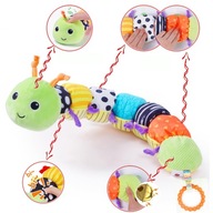 ZABAWKA SENSORYCZNA DLA NIEMOWLAT DZIECI INTERAKTYWNA GASIENICA PLUSZOWA