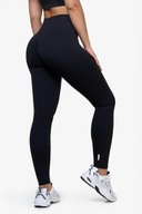 Legginsy BEZSZWOWE push up KLASYCZNE czarne sportowe modelujące S fitness