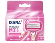 WKŁADY DO MASZYNKI DO GOLENIA ISANA PACE 6 DLA KOBIET 4 SZT