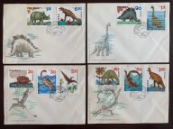 1965 Zwierzęta prehistoryczne Fi 1421-30 FDC